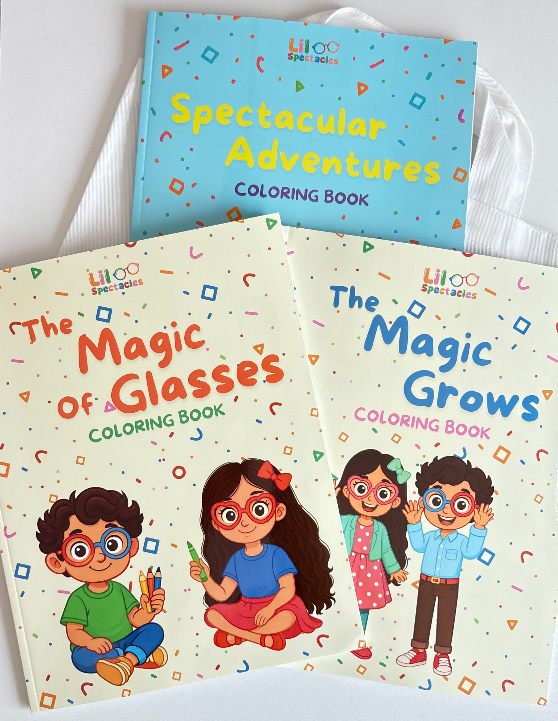 Lil Spectacles 3-Book Complete Set | Inclusive Kids Coloring Book Bundle